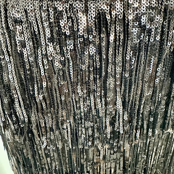 NWT 12th Tribe Festival Black Fringe Sequence Skirt - Picture 5 of 13